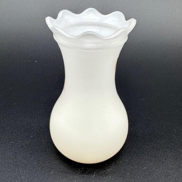 Bartlett and Collins Frosted Hand Painted Mini Bud Vase Vintage - Picture 3 of 4